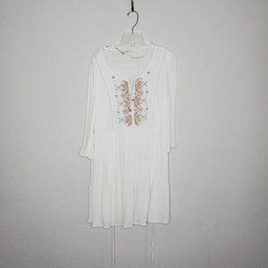 MISS ME cream boho mini dress size M